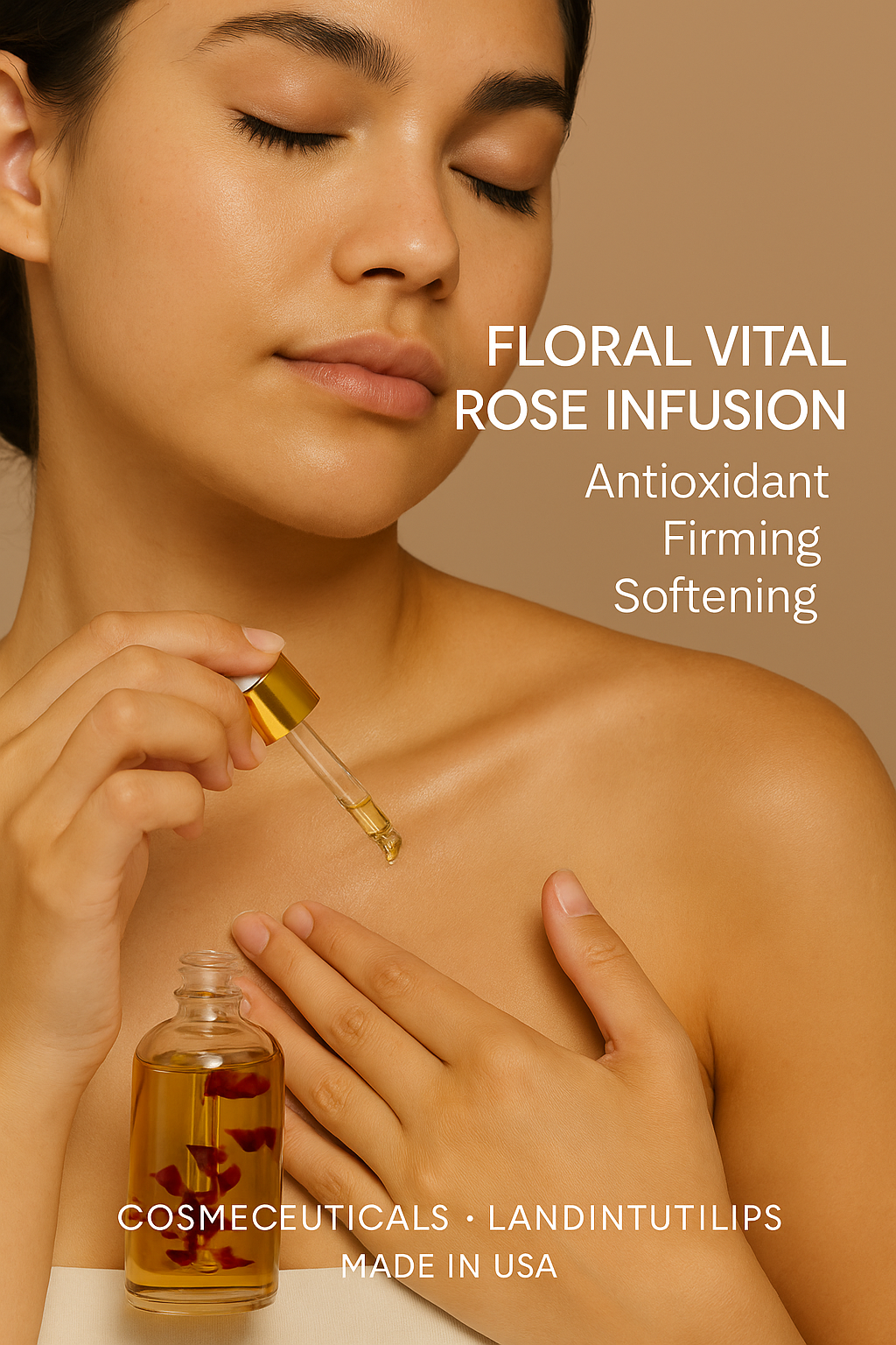 Floral Vital Oil Infusion 2 oz- floral Botanical Oil Artisanal Cosmeceutical • Made in USA • by LandinTulips