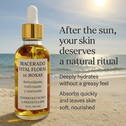 Floral Vital Oil Infusion 2 oz- floral Botanical Oil Artisanal Cosmeceutical • Made in USA • by LandinTulips