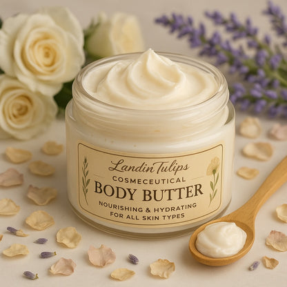 Natural Body Butter – Nourishing Cosmeceutical Blend (8 oz) without the greasy feel