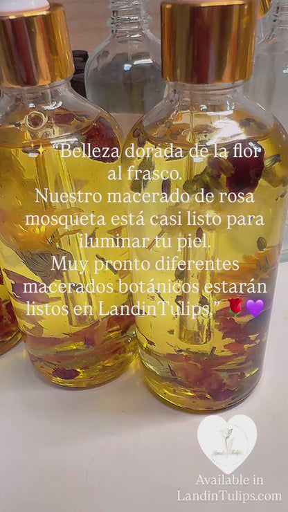 Floral Vital Oil Infusion 2 oz- floral Botanical Oil Artisanal Cosmeceutical • Made in USA • by LandinTulips